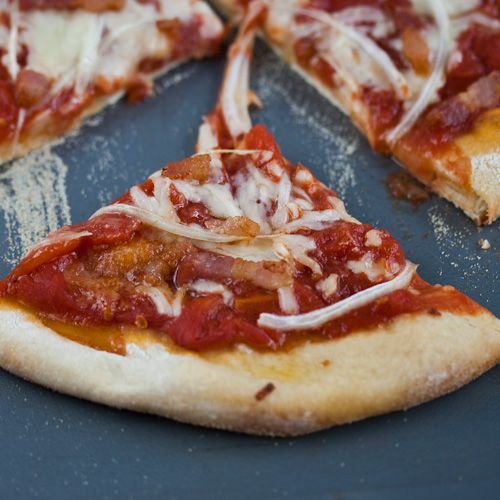 Bacon and Onion Pizza