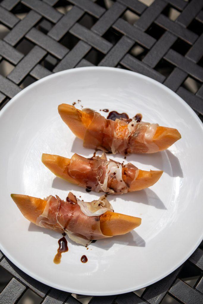Prosciutto and Melon drizzled with Balsamic Vinegar