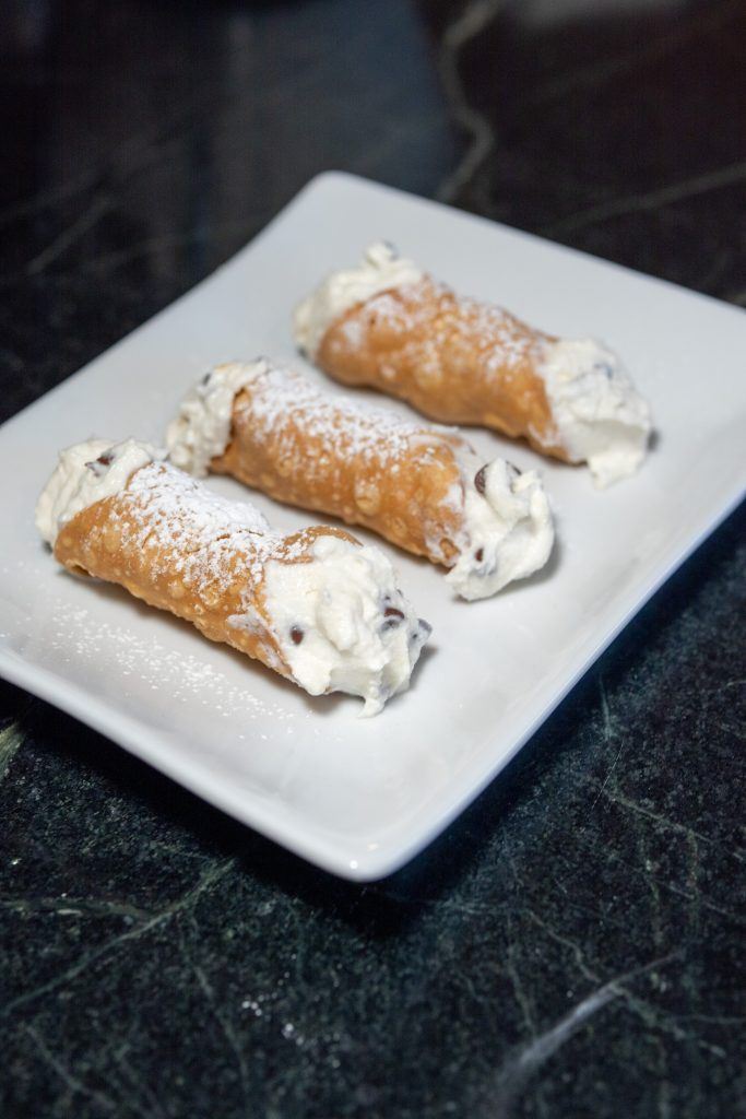 Authentic Sicilian Cannoli on Plate