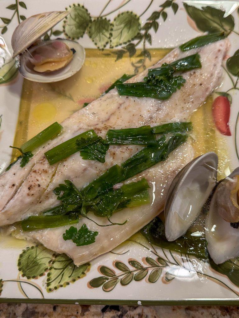 Sicilain Branzino Cooked in Foil