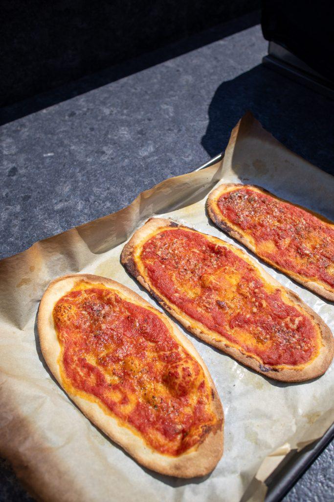 Lingue di Pizza fresh from oven