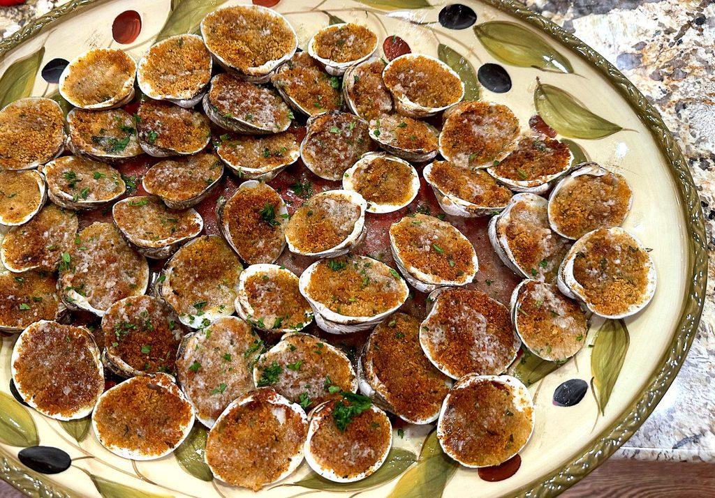 Large Platter of Clams Oreganato