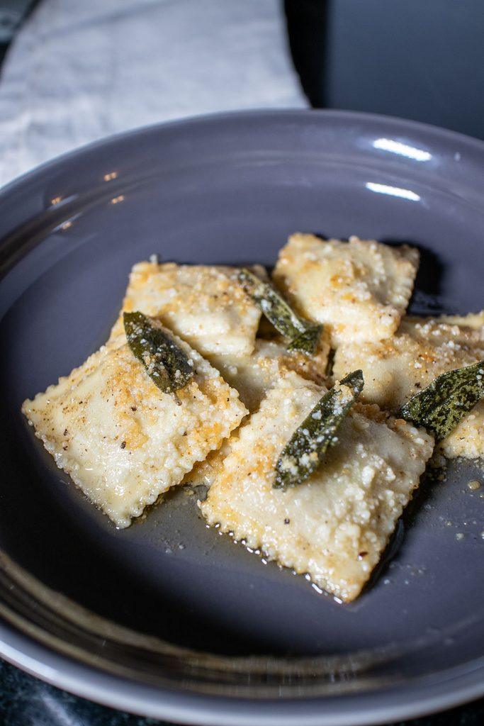 Butternut Squash Ravioli with Butter and Sage